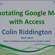 AEU10 Annotate Google Maps In Access Colin Riddington