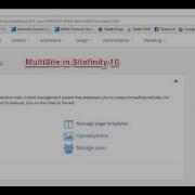 MultiSite In Sitefinity10