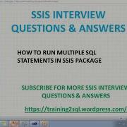SSIS INTERVIEW QUestions HOW TO RUN MULTIPLE SQL STATEMENTS IN SSIS PACKAGE