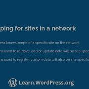 Developing For Multisite