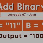 Add Binary Leetcode 67 Java