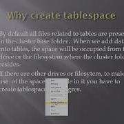 Tablespace Concept In Postgres