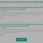 Ajax Load More Data On Button Click Using JQuery PHP MySQL