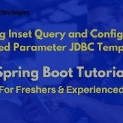 Writing Inset Query And Configuring Named Parameter JDBC Template Spring Boot Tutorial