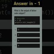 Python Programming Quiz 12 Purpose Of Bit Length Function Shorts