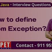 How To Define Custom Exception In Java Ameerpet Technologies By Srinivas