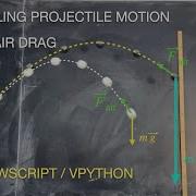 Создание 3D модели движения снаряда с учетом сопротивления воздуха на языке Python
