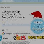 2025 Connect An App To A Cloud SQL For PostgreSQL Instance Qwiklabs GSP919 Quick Lab