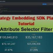 MicroStrategy Embedding SDK Playground Tutorial Attribute Selector Filter