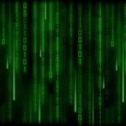 Binary Code Hologram Black Screen Computer Hacker With Digital Keyboard Beep Typing Sound Effect
