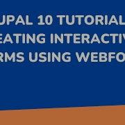 Create Form Using Webform In Drupal 10 Drupal Tutorial