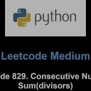 Leetcode 829 Consecutive Numbers Sum Divisors