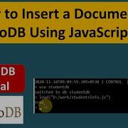 How To Insert A Document In MongoDB Using JavaScript File MongoDB Tutorial