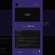Toggle Button Using HTML And CSS Shorts Trending Viral Webdevelopment Css