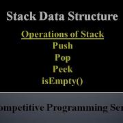 Stack Operations Push Pop Peek IsEmpty