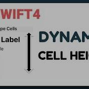 Swift 4 Dynamic TableView Cell Height