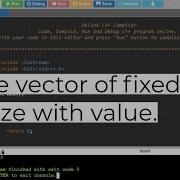 How To Define Vector Of Fixed Size Initialize It With Value In Cpp