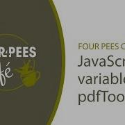Four Pees Café 10 JavaScript Variables In PdfToolbox
