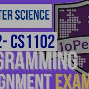 CS1102 Unit 2 Programming Assignment Quiz Example