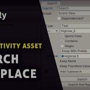 Productivity Assets For Unity Project Search Replace