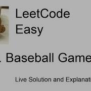682 Baseball Game Leetcode Easy