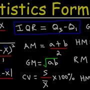 Statistics Formulas And Equations
