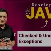 Checked Unchecked Exceptions In Java Exception Handling Java For Developers Java Lec69
