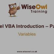 Excel VBA Introduction Part 8 Variables