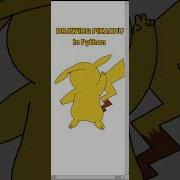 DRAWING PIKACHU IN PYTHON 30daysofpythonchallenge Python Coding Shorts Viral Trending