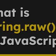 How To Use The String Raw Function In JavaScript