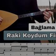 Bağlama Solfej Raki Koydum Fincana Solfej Saz Notalari