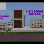 Minecraft Bedrock Data Transmission System Part 2 9 Bit Serial Display And 2 Bit Addressing Systems