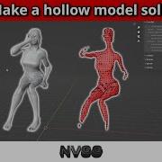 Сделайте полую модель снова твердой с помощью Blender
