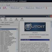 AutoIt V3 Tutorial 1 Hallo Welt
