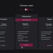 Pricing Table With Html And Css Source Code
