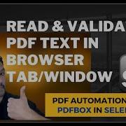 2 Read PDF And Validate PDF Text Content In Browser Using PDFBOX In Selenium