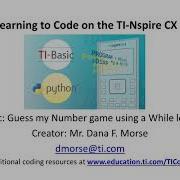 Learning To Code On The TI Nspire CX Technology While Loops