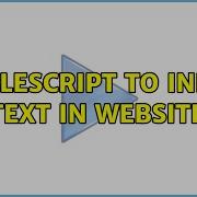 Applescript To Input Text In Website 2 Solutions