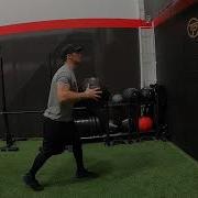 Split Stance Overhead Med Ball Throw To Wall