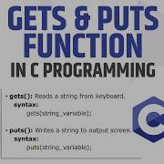 C Program Gets And Puts Function C Programming Tutorial