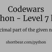 Codewars Python Get Decimal Part Of The Given Number