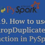 How To Use DropDuplicates Function In PySpark PySpark Tutorial Pysparktutorial Pyspark