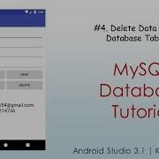 4 Delete Data From Database Table MySQL Database Tutorial Android Studio 3 1 2018