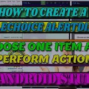 How To Create A SingleChoice AlertDialog In Android App OnClickListener Android Studio 2022