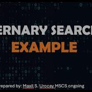 Ternary Search Example