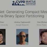 BSP Net Generating Compact Meshes Via Binary Space Partitioning CVPR 2020 Oral Presentation Video