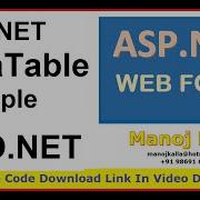 Ado Net Datatable Practical Datatable Example Datatable C Tutorial In Hindi Datatable Asp Net