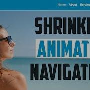 Animated Shrinking Navigation Menu Tutorial With HTML CSS And JQuery