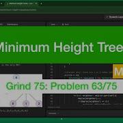 63 Minimum Height Trees Problem Leetcode Java Grind 75 Coding Series