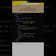 JAVASCRIPT FOR BEGINNERS How To Read And Change Title Of An HTML Document Using JS